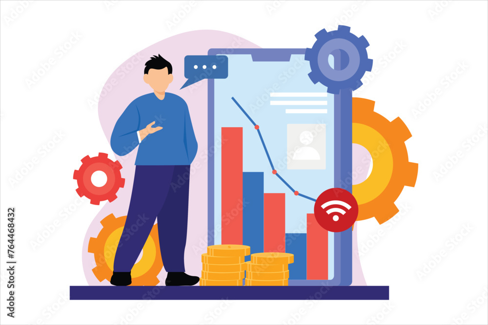 Business Finance Flat Illustration Design Business Finance Flat Illustration Design