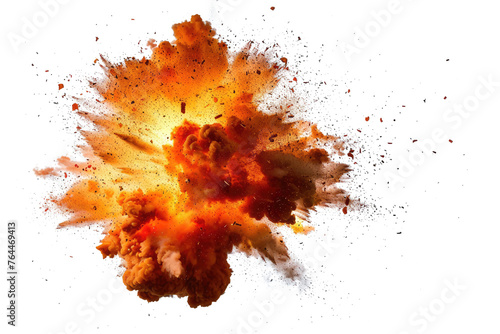 hot heavy explosion isolated on white or transparent png