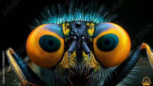 Surreal details of insect eyes, revealing the fascinating intricacies of their anatomy