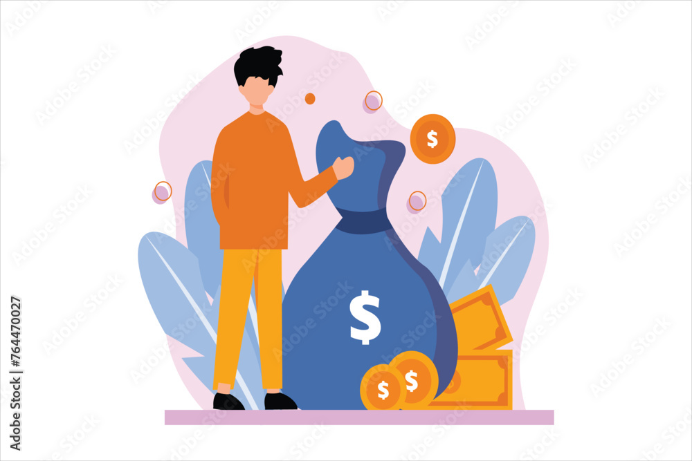 Business Finance Flat Illustration Design Business Finance Flat Illustration Design