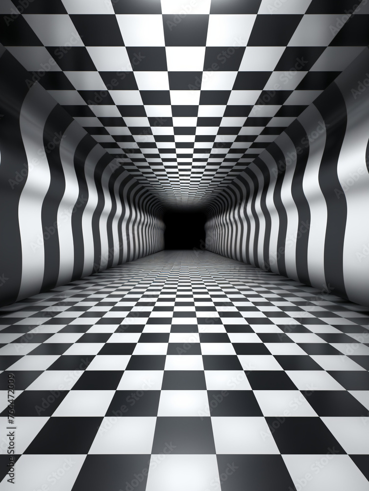 Naklejka premium black and white room