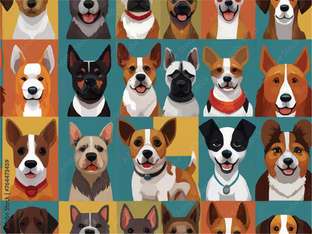 Obraz premium set of puppies