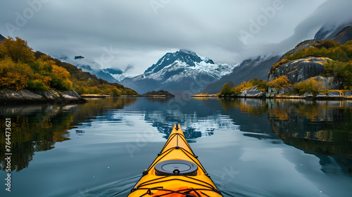 Incorporate the element of kayaking into your nature photography, capturing reflections on the water as you paddle through serene environments