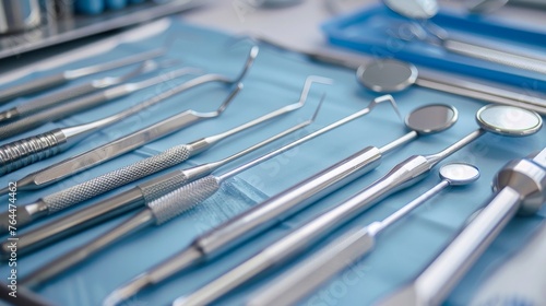 Various equipment and instruments used in a dental office, including orthopedic instruments, work
