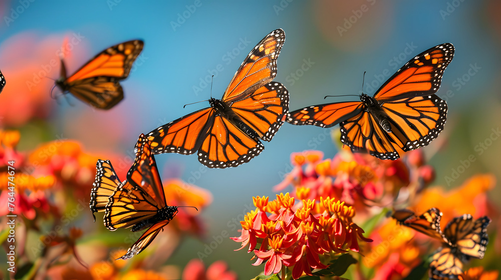 The incredible sight of migrating monarch butterflies, either ...