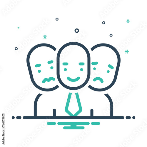 Mix icon for multiple personality