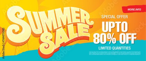 summer sale banner vector illustration