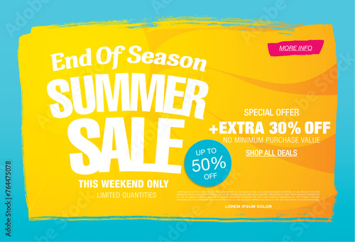 summer sale banner vector illustration