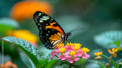 Butterfly gardens and capture the vivid colors and delicate beauty of these winged insects amidst flowers © Samira