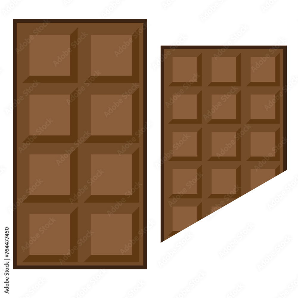 Fototapeta premium chocolate food vector illustration. isolated on white background.