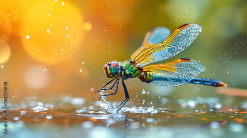 The agile and colorful dance of dragonflies near water sources. Their vibrant colors and delicate wings can make for stunning close-up shots © Samira