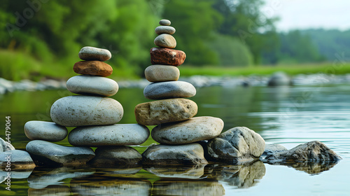 Seek out balanced stone stacks or formations along rivers, beaches, or in natural settings. Capture the tranquility and artistry of these arrangements