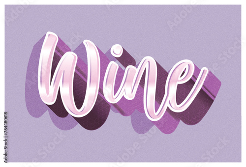 Wine 3D Text Effect