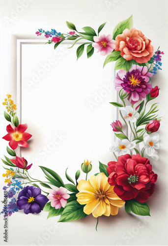 Colorful Flower Frame