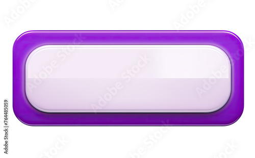 Illustration of blank purple web button isolated on transparent background