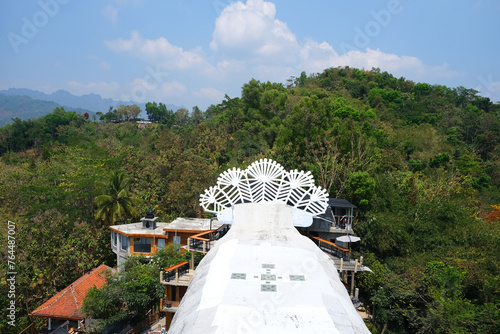 The view from the back of  Chicken Church. It is a place of worship located in Magelang, Central Java, Indonesia. photo