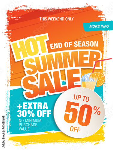 summer sale banner vector illustration