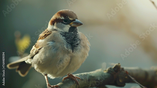 cute sparrow with unique design concept.  photo