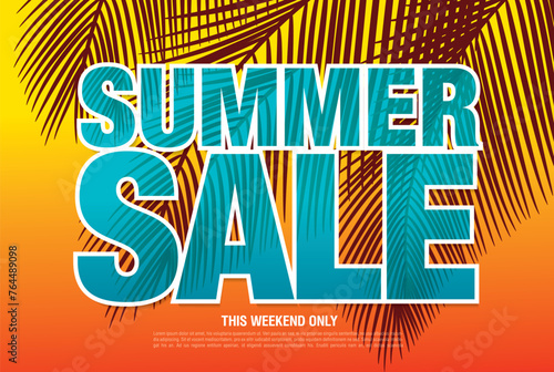 summer sale banner vector illustration