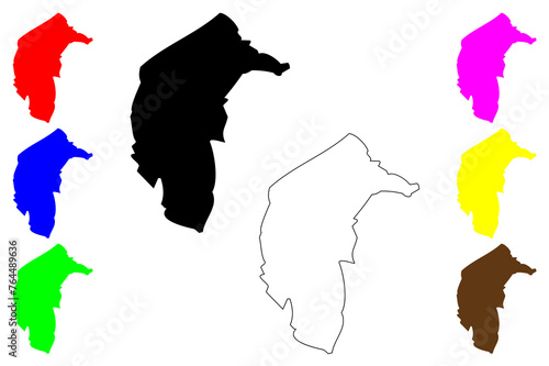 Australian Capital Territory (Australian states and territories, ACT, Federal Capital Territory, Commonwealth of Australia) map vector illustration