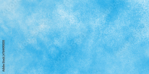 Abstract beautiful light blue cloudy sky clouds with stains, Creative vintage light sky blue background with various clouds and fogg, Watercolor stain with hand paint pattern on blue canvas.