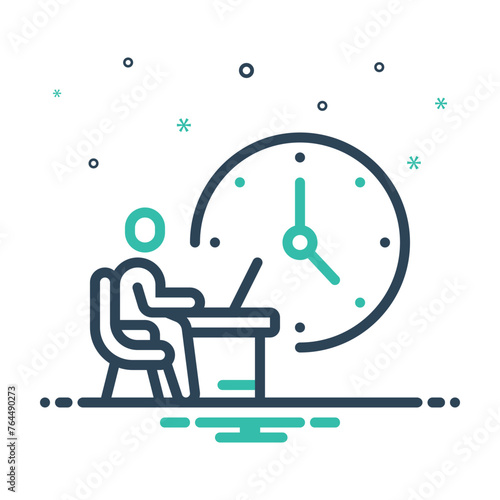 Mix icon for working hours