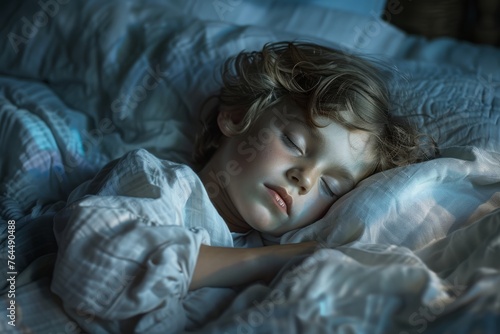 Young child sleeps peacefully.