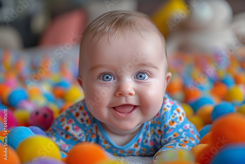 Beautiful smiling cute baby