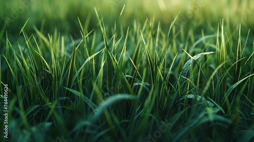 Grass growing in the morning light.