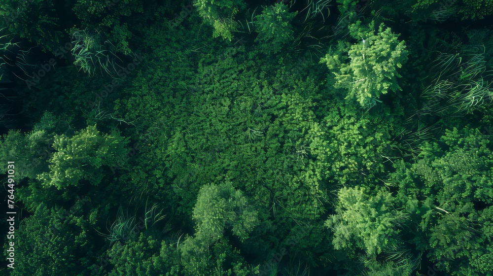 Aerial view of forest.