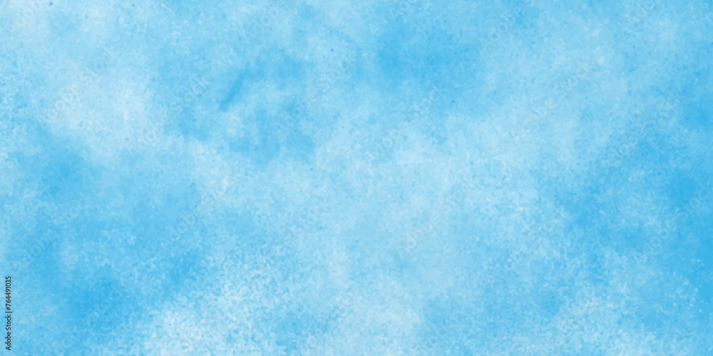 Abstract beautiful light blue cloudy sky clouds with stains, Creative vintage light sky blue background with various clouds and fogg, Watercolor stain with hand paint pattern on blue canvas. - obrazy, fototapety, plakaty 