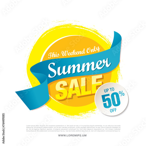 summer sale banner vector illustration