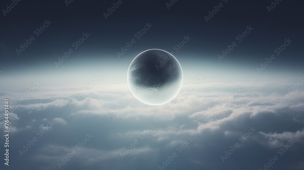 Abstract Eclipse over clouds