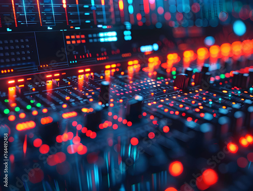 abstract background of coding software for sound beats technology