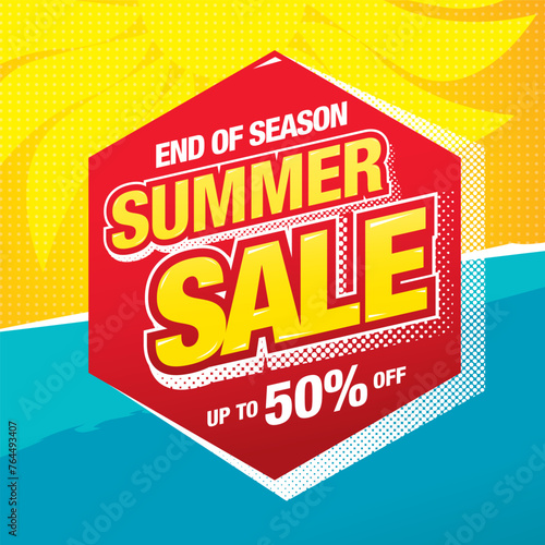 summer sale banner vector illustration