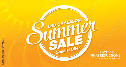 summer sale banner vector illustration