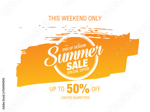 summer sale banner vector illustration