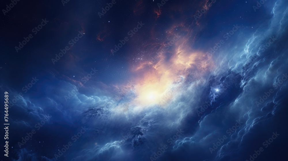 Cosmic voyage, celestial dance of space scene with swirling galaxy, nebula, and distant planet, power and energy of swirling galaxies and dark matter in space, glowing star fantastic background Cosmic voyage, celestial dance of space scene with swirling galaxy, nebula, and distant planet, power and energy of swirling galaxies and dark matter in space, glowing star fantastic background