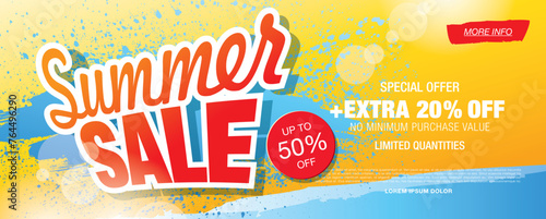 summer sale banner vector illustration