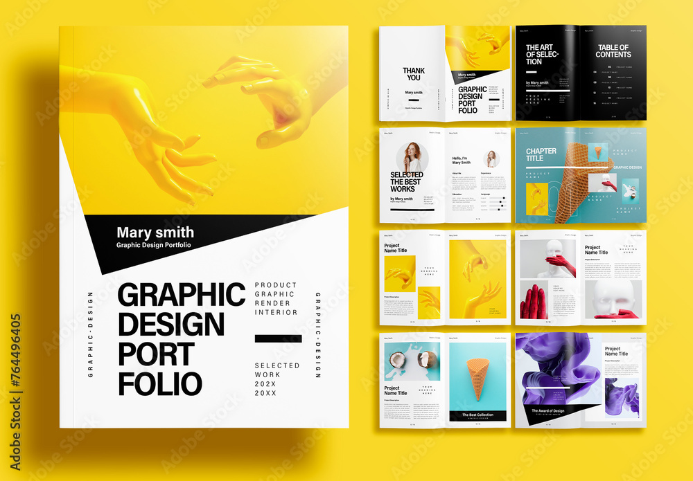Modern Graphic Design Portfolio Layout Template Stock Template Adobe