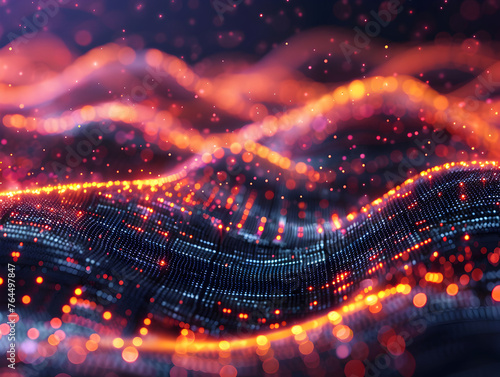 abstract background of coding software for sound beats technology
