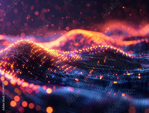 abstract background of coding software for sound beats technology