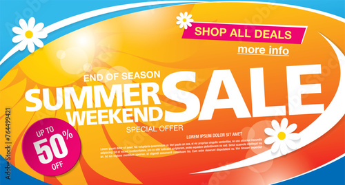 summer sale banner vector illustration