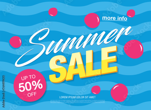 summer sale banner vector illustration