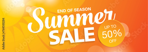 summer sale banner vector illustration