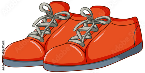 Colorful vector of a pair of red sneakers