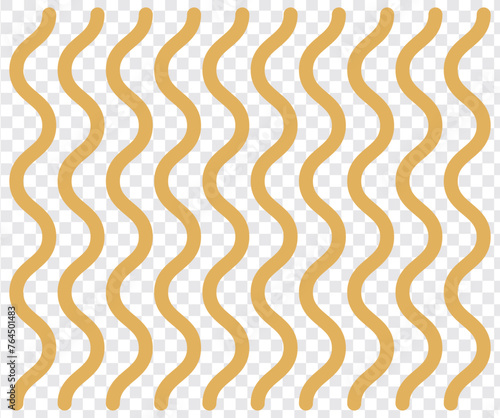 Wavy spaghetti or ramen noodles flat color vector icon for food apps and websites. eps 10