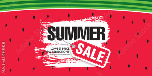 summer sale banner layout design, vector illustration