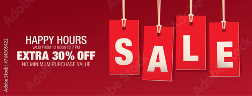 sale banner layout design, vector illustration