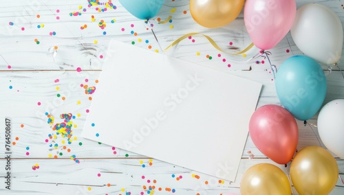 Festive Card and Balloons Background